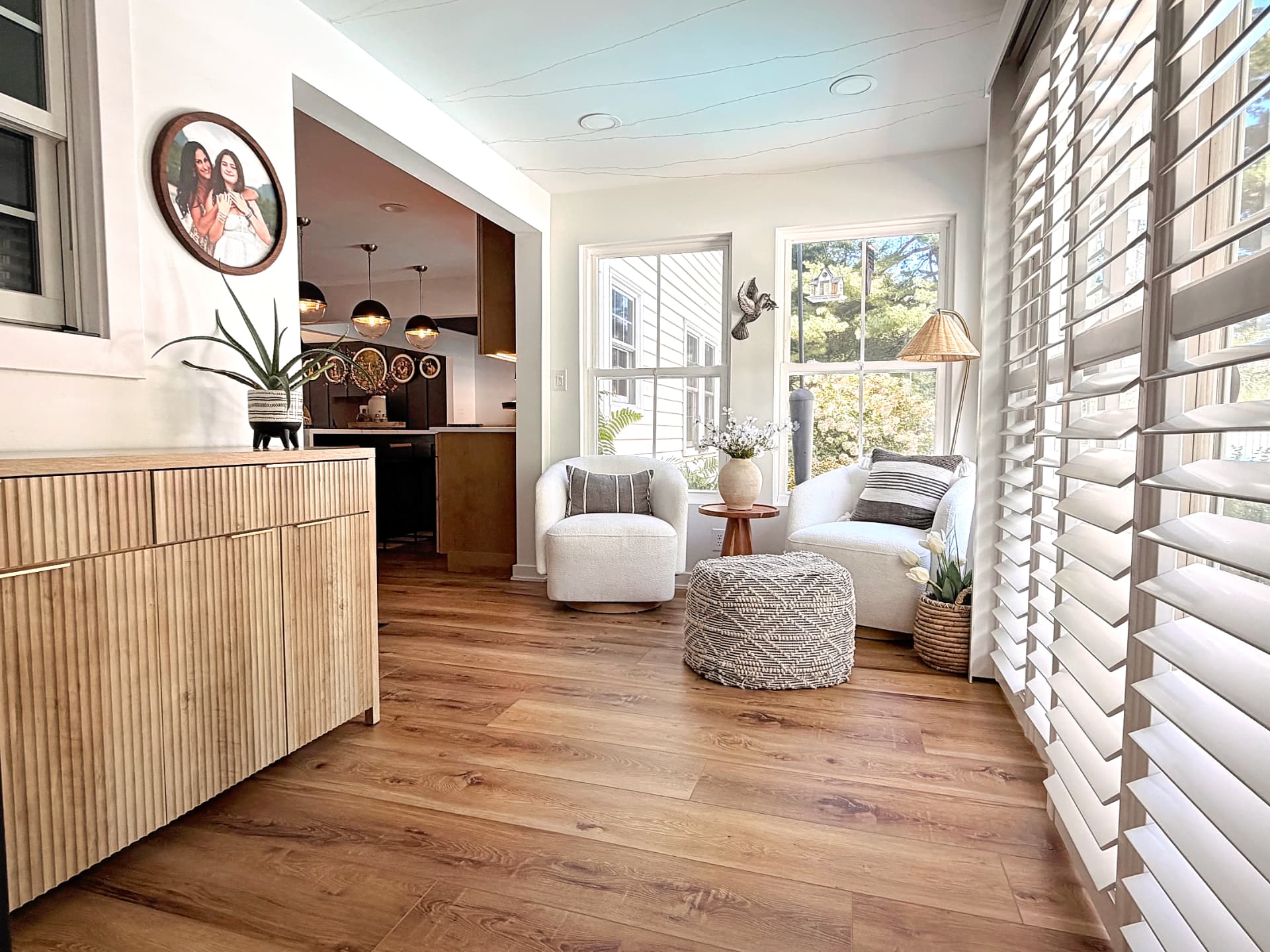 Bright sitting room with North Shore Oak flooring