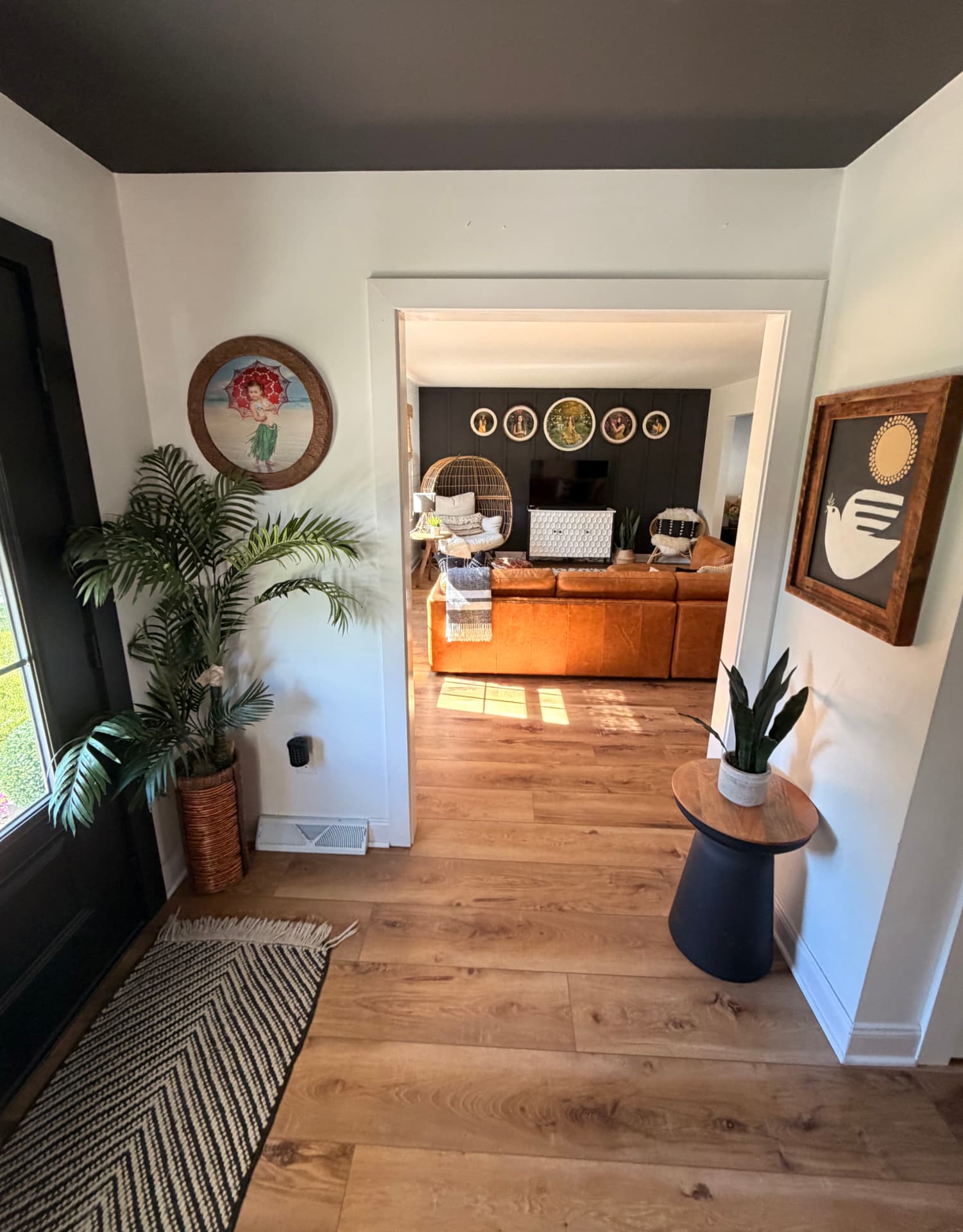 Entryway opening into the family room