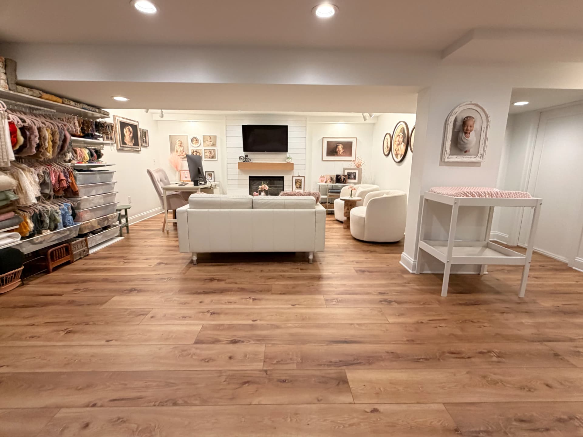 Open living space finished with North Shore Oak flooring