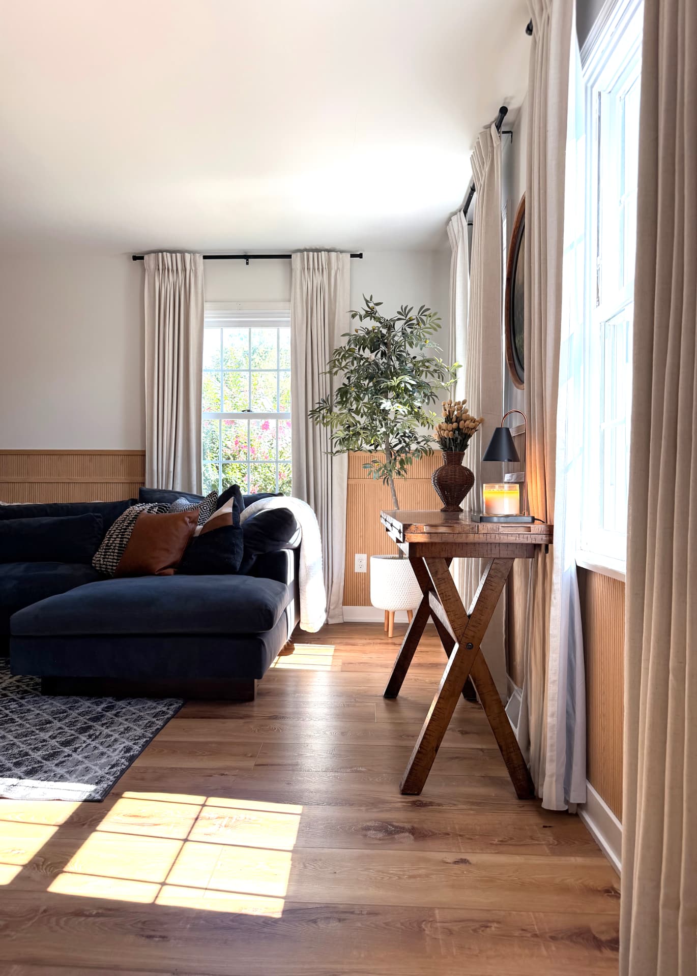 North Shore Oak flooring in a light-filled living room